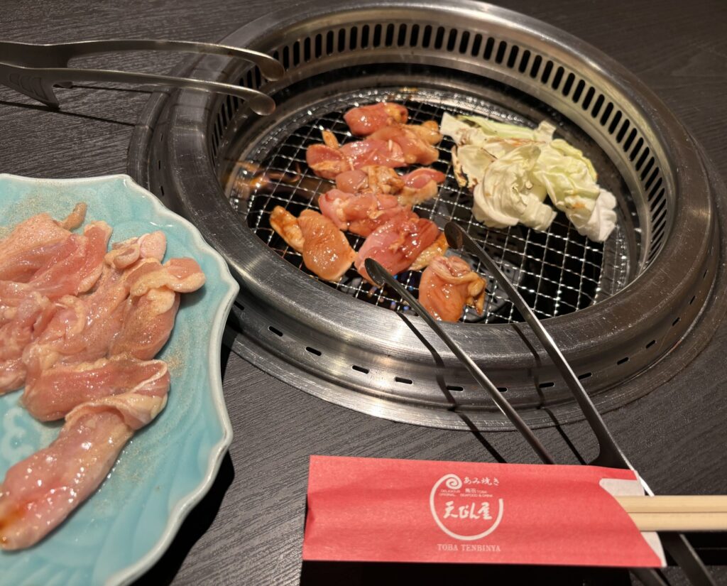 鳥羽市の天びん屋 鶏の焼肉
