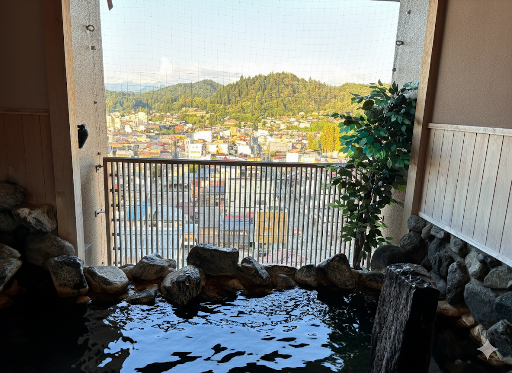 高山桜庵の貸切露天風呂
